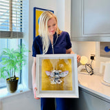 Warm Golden Honey Bee - Original Artwork Series 2023 - Kristjana S Williams Studio
