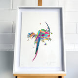 Neon Bird I - Framed Artwork - Kristjana S Williams Studio