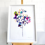 Pressed Flower Tree III - Large - Framed Artwork - Kristjana S Williams Studio