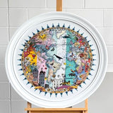 Paul Smith World Map - West - Framed Artwork - Kristjana S Williams Studio