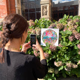 Through the Roses and into the Rabbit Hole - Art Print - Kristjana S Williams Studio