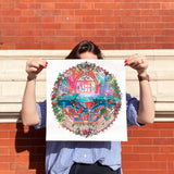 Through the Roses and into the Rabbit Hole - Art Print - Kristjana S Williams Studio