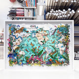 Mercator's Projection World Map - Original Artwork 2023 - Kristjana S Williams Studio