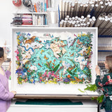 Mercator's Projection World Map - Original Artwork 2023 - Kristjana S Williams Studio