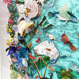 Mercator's Projection World Map - Original Artwork 2023 - Kristjana S Williams Studio