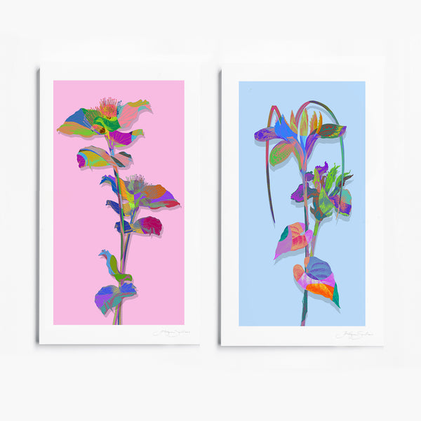 Florals in Technicolour - Art Print Collection - Kristjana S Williams Studio