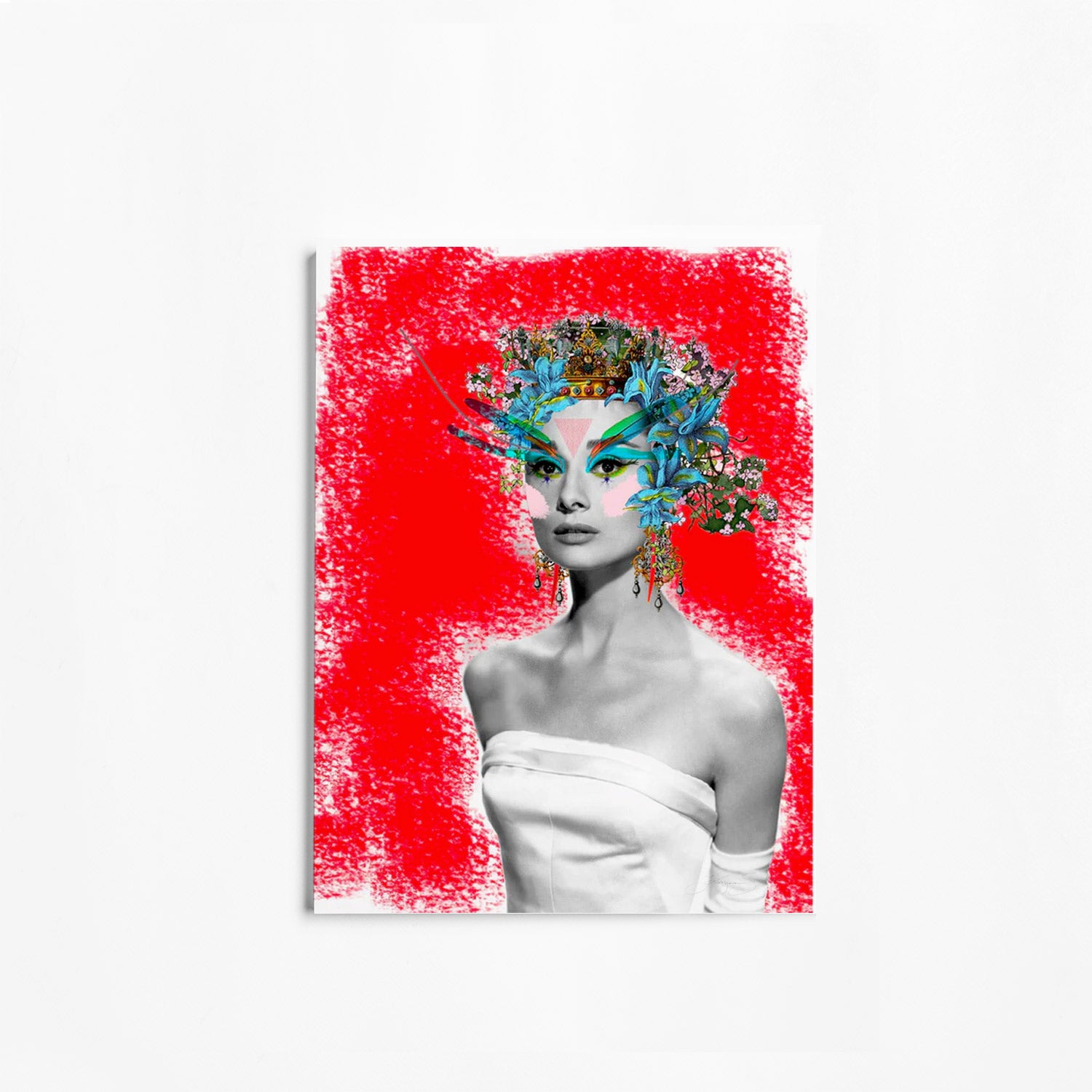 Audrey Hepburn in Tecno colour - Art Print | Kristjana S Williams