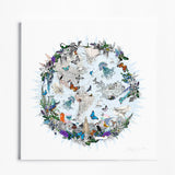 Klakinn & Amerika - Circular Map - Art Print - Kristjana S Williams Studio