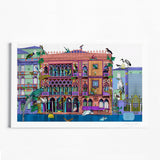 Gli Uccelli Coral Pink Setur - Art Print - Kristjana S Williams Studio