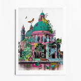 Reptilian Rosa Kirkja - Art Print - Kristjana S Williams Studio