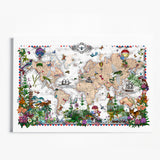 Botanical World Map Voyage - Kristjana S Williams Studio
