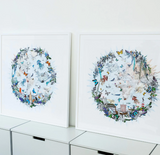 Klakinn & Evropa - Circular Map - Art Print - Kristjana S Williams Studio