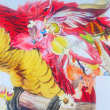 Botanical Harry Gin Bird II – Red & Gold - Kristjana S Williams Studio