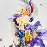 Botanical Tilda Gin Bird I – Purple & Citrus - Kristjana S Williams Studio