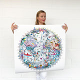 Circular Silfur Sea - Art Print - Kristjana S Williams Studio