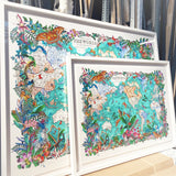 Mercator's Projection World Map - Art Print - Kristjana S Williams Studio