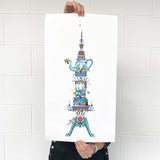 Tower Of Tea - Art Print - Kristjana S Williams Studio