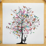 Bleikur Stag Tree - Art Print - Kristjana S Williams Studio
