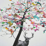 Bleikur Stag Tree - Art Print - Kristjana S Williams Studio