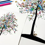 Four Season Tree - Vor - Art Print - Kristjana S Williams Studio