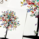 Four Season Tree - Sumar - Art Print - Kristjana S Williams Studio