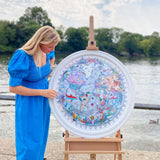 Circular Silfur Sea - Art Print - Kristjana S Williams Studio