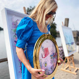 Deep Waters - Bleikur - Original Porthole 2023 - Kristjana S Williams Studio