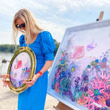 Deep Waters - Bleikur - Original Porthole 2023 - Kristjana S Williams Studio