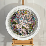Ceylon Elephants Palm Dusk Original Artwork - Kristjana S Williams Studio