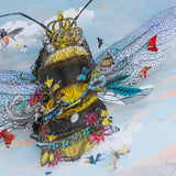 Cool Sky Queen Bee - Original Artwork Series 2023 - Kristjana S Williams Studio