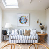 Here be Dragons - Svifandi blue World - Art Print - Kristjana S Williams Studio