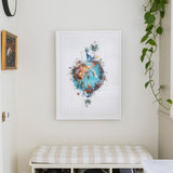 Mountain og Giraffe Ocean Jordin II - Art Print - Kristjana S Williams Studio