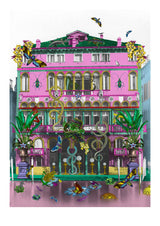 Reptilian Rosa Holl - Art Print - Kristjana S Williams Studio