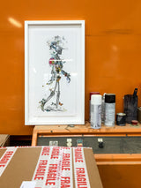 Ad moldu skaltu verda - Drifting Skeleton white - Art Print - Kristjana S Williams Studio