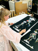 Ad moldu skaltu verda - Drifting Skeleton black - Art Print - Kristjana S Williams Studio