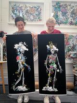 Ad moldu skaltu verda - Drifting Skeleton black - Art Print - Kristjana S Williams Studio