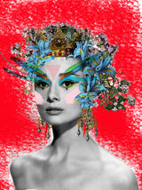 Audrey Hepburn in Tecno colour - Art Print - Kristjana S Williams Studio