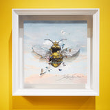 Cool Sky Queen Bee - Original Artwork Series 2023 - Kristjana S Williams Studio