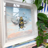 Cool Sky Queen Bee - Original Artwork Series 2023 - Kristjana S Williams Studio