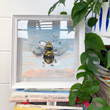 Cool Sky Queen Bee - Original Artwork Series 2023 - Kristjana S Williams Studio