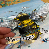 Cool Sky Queen Bee - Original Artwork Series 2023 - Kristjana S Williams Studio