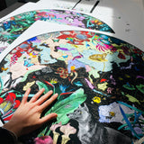 The Neon Black Sea Africa and Asia - Art Print - Kristjana S Williams Studio