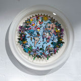 Ceylon Circular Elephant Blái - Original Artwork 2023 - Kristjana S Williams Studio