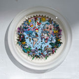 Ceylon Circular Elephant Blái - Original Artwork 2023 - Kristjana S Williams Studio