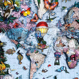 Ceylon Circular Elephant Blái - Mini 3D Original Artwork - Kristjana S Williams Studio