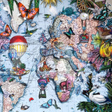 Ceylon Circular Elephant Blái - Mini 3D Original Artwork - Kristjana S Williams Studio