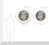 Ceylon Circular Elephants Palm Dusk - Art Print - Kristjana S Williams Studio