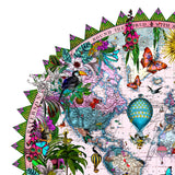 Ceylon Circular Elephants Palm Dusk - Art Print - Kristjana S Williams Studio