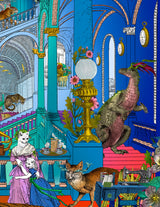 Cobalt Blue Palace - Art Print - Kristjana S Williams Studio