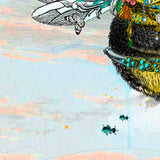 Cool Sky Queen Bee - Art Print - Kristjana S Williams Studio